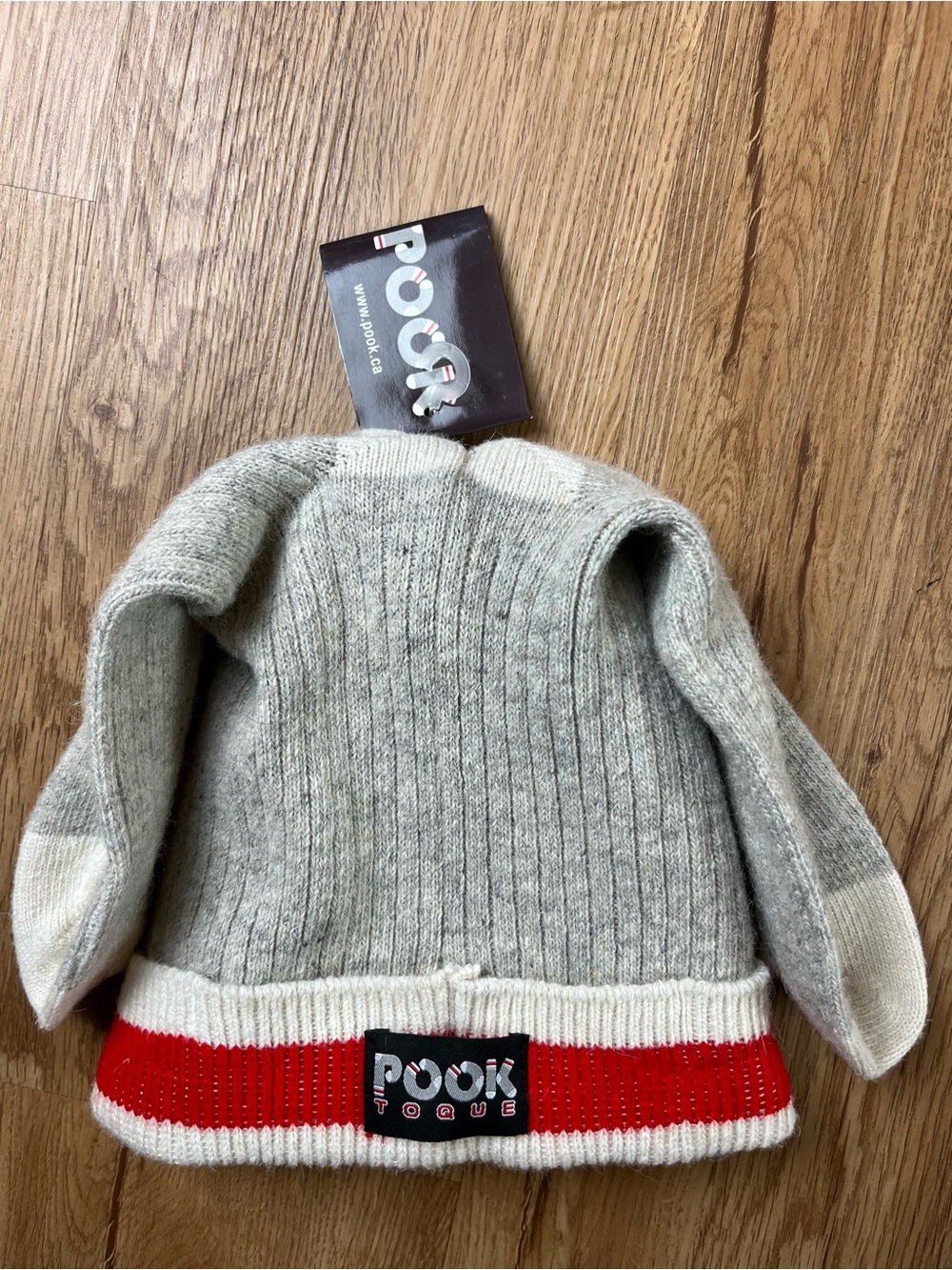 Pook Toque Reversible Buffalo Plaid Knit Hat Floppy Ear Flaps NWT